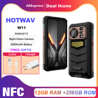 HOTWAV W11 12GB+256GB 280LM Flashlight 6.6'' FHD+ 20800mAh Battery 24MP Night Vision 33W Fast Charging 4G Global Version