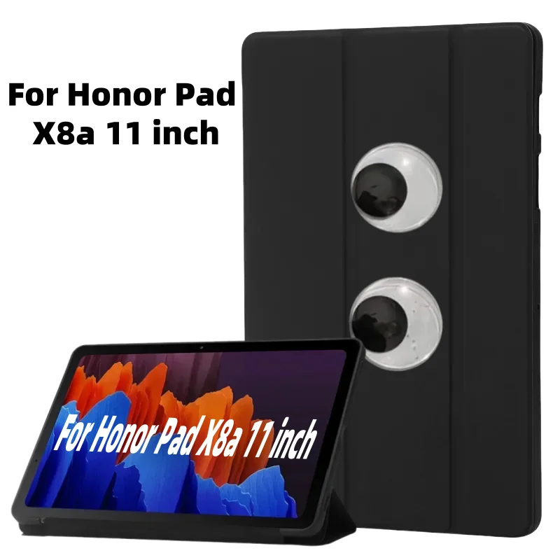 

Coque For Honor Pad X8a 11 inch 2024 Case DIY Big Eyes TPU Soft Silicone Back Stand Tablet Shell For Funda Honor Pad X8a Cover