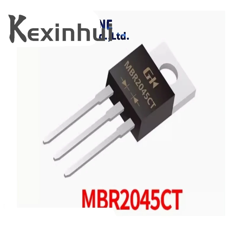 10pcs/lot MBR2045CT B2045G MBR2045CTG Schottky Darrier Diodes 20A 45V TO-220