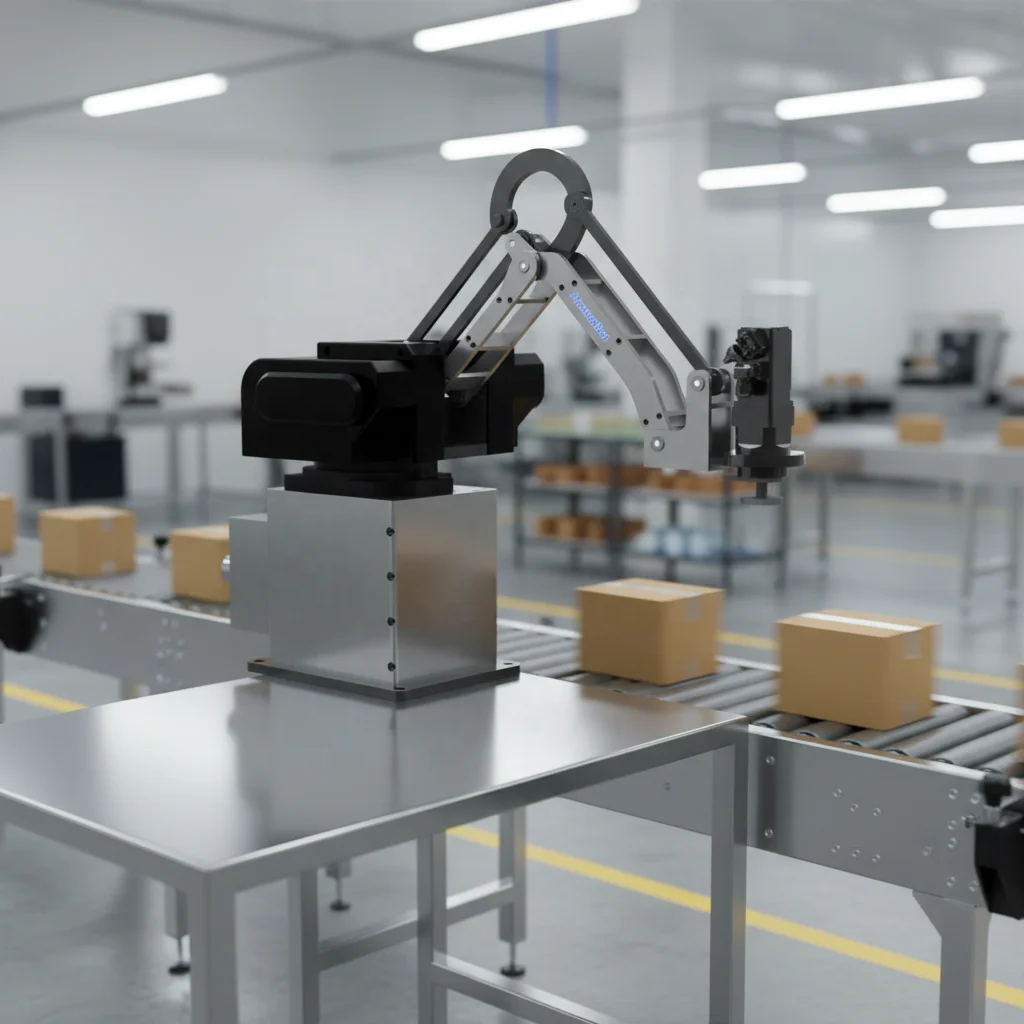 Desktop Robot Arm 4 Axis For Labling In Flow Line