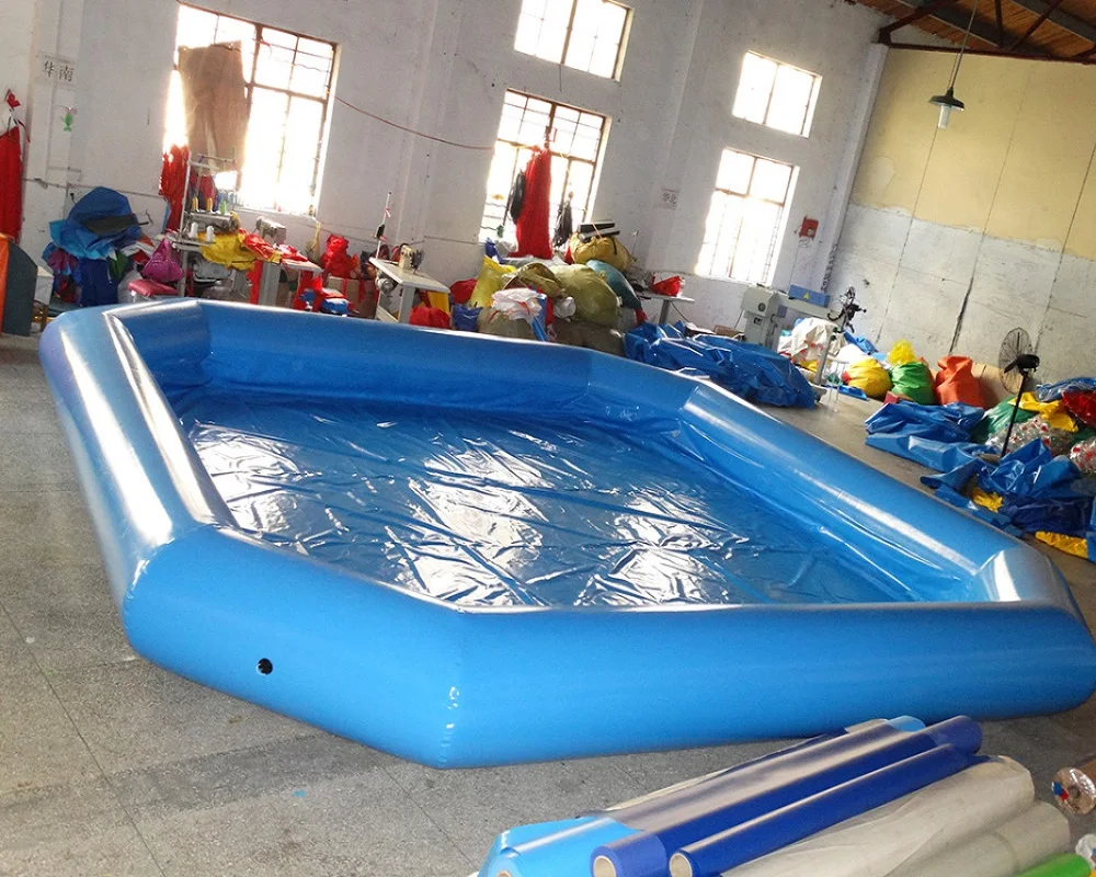 Commercial Inflatable Swimming Pool Heavy Duty PVC Airtight Water Basin for Water Slide Boat Roller Kids Backyard Summer Rentals