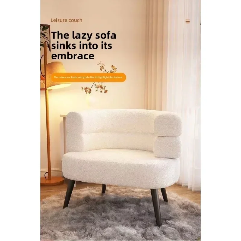 Household Goods Lamb Wool Lazy Sofa Chair Living Room Bedroom Cloakroom Single Sofa Makeup Chair Dresser Chair