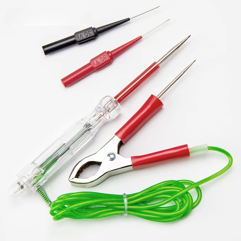 6V 12V 24V DC Car Truck Voltage Circuit Tester Digital Display Long Probe Pen Light Bulb Automobile Diagnostic Tools Auto Repair