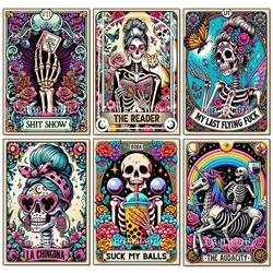 DIY Skull Art Diamond Painting Tarot Skull Woman Mosaic Cross Stitch Kit Rhinestone Puzzle Inlay DIY Gift Decorative Painting