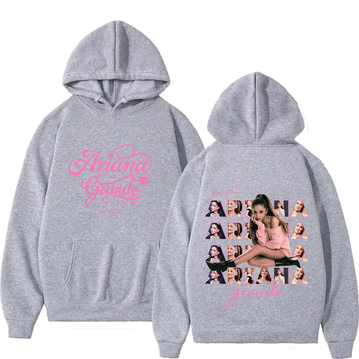 Singer Ariana Grande Tour 2026 Print Hoodie Men Women Fashion Pullover Long-sleeved Hip-hop Loose Aesthetic Trend Pullover