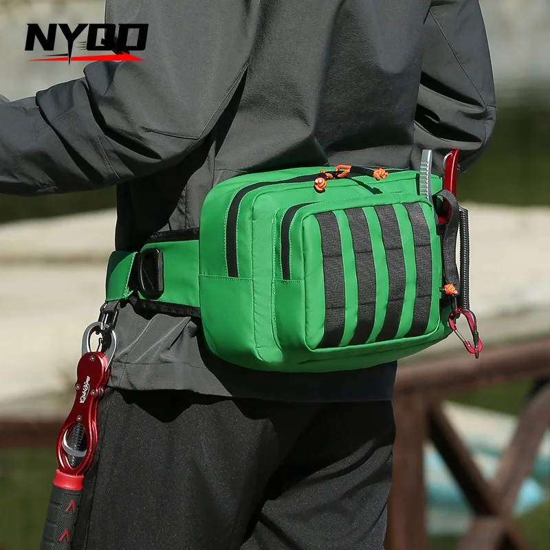

Спортивная поясная сумка для мужчин для активного отдыха на природе, многофункциональная водонепроницаемая дорожная сумка через плечо, сумка для рыбалки, рыболовный рюкзак.