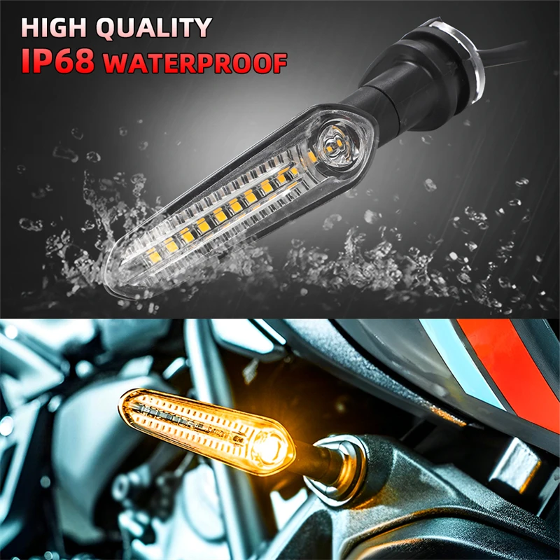 LED Turn Siganl Light Flowing Water Headlight Running Front Rear Lamp For YAMAHA MT07 Blinker Tenere 700 MT09 Tracer900 MT10 03