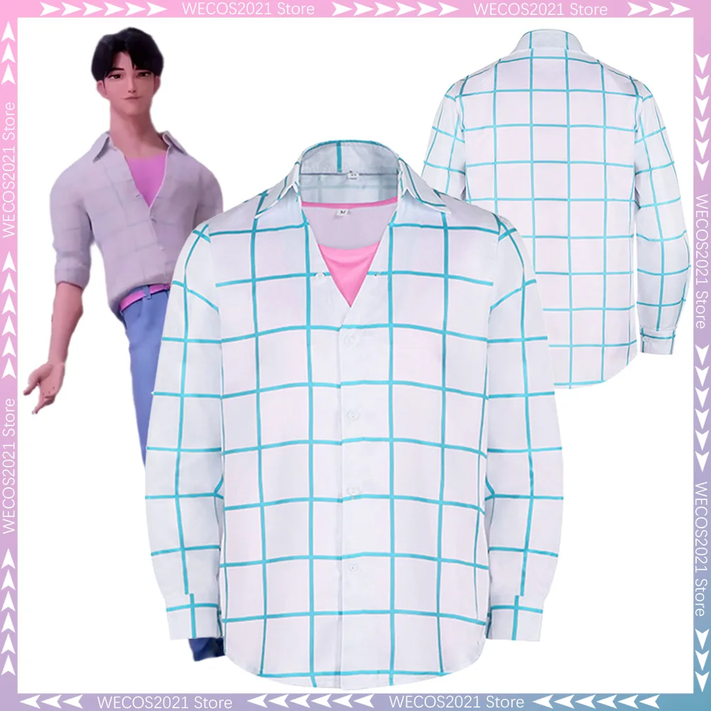 

Нарядное платье «Охотник на демонов» KPop Saja Boys Jinu, косплей для мужчин, клетчатые рубашки, костюм из фильма 2025 года, мужской костюм для ролевых игр на Хэллоуин