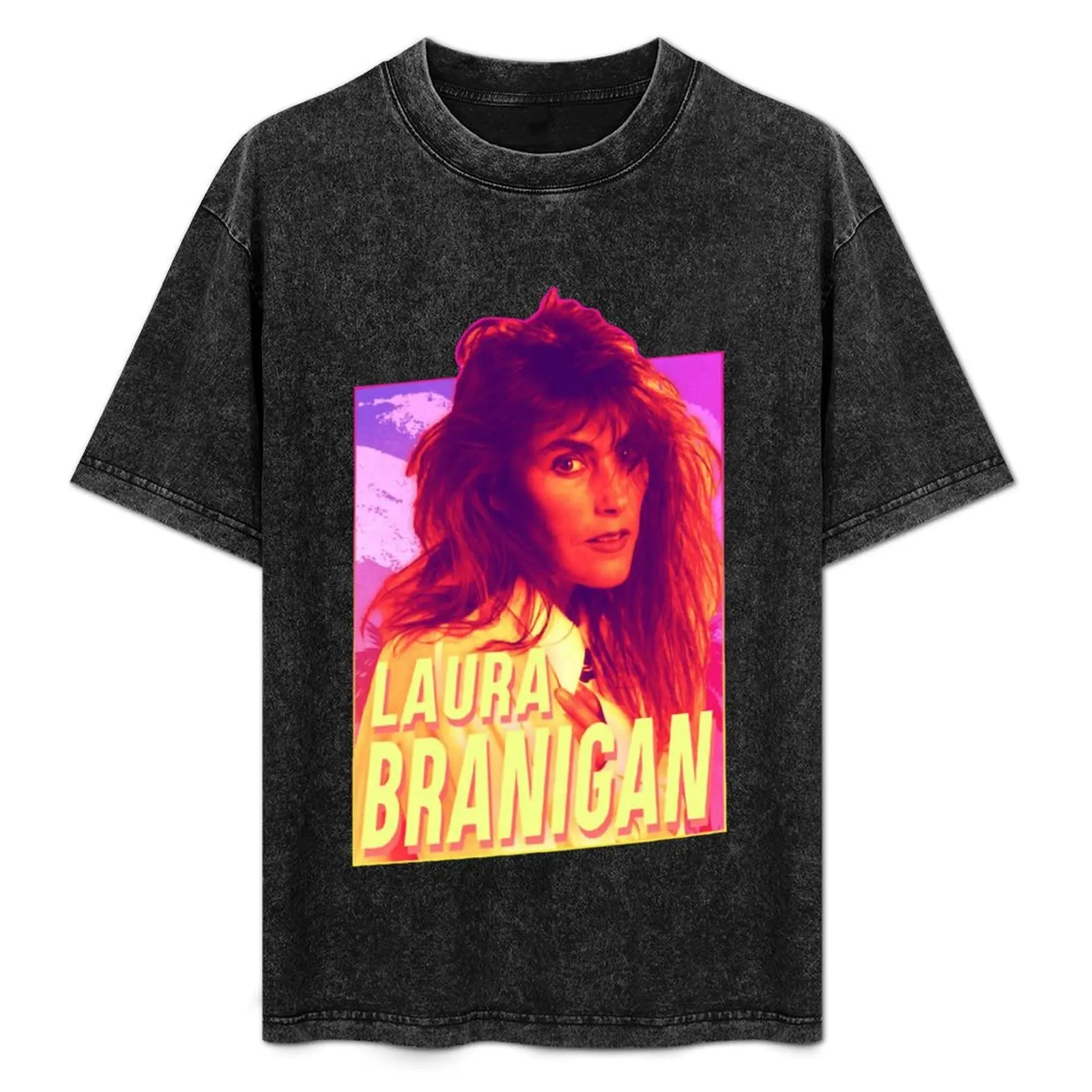 

laura branigan 80s T-Shirt Big Size Crew Neck T-Shirt