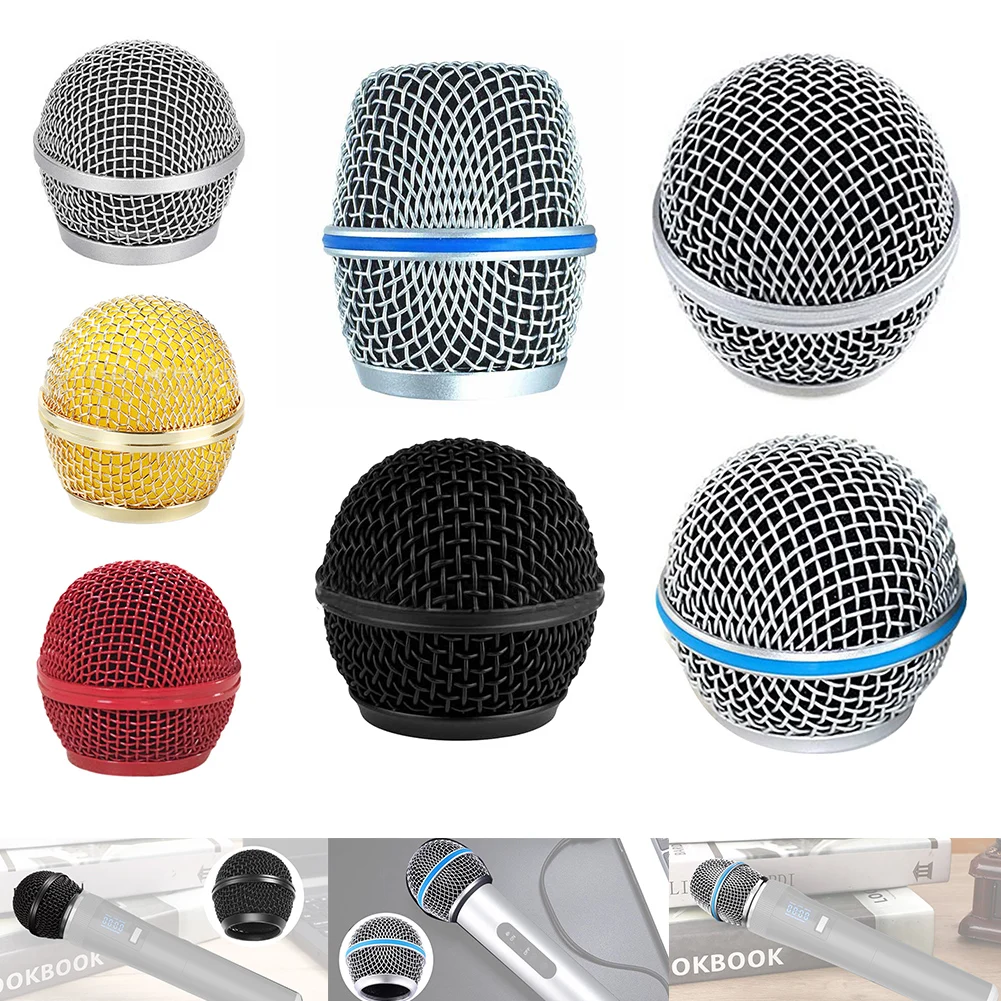 1pc マイク交換ヘッドスチールマイクグリルカバーヘッド 5 - Shure Mic Sm58 のレビューと価格