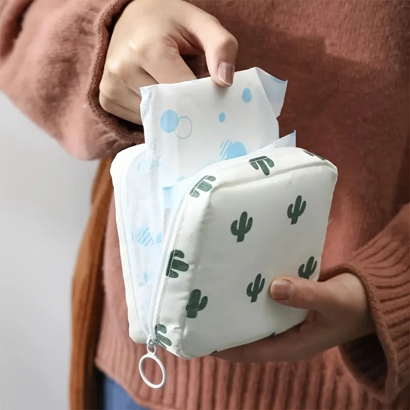 Fashionable and durable multifunctional sanitary napkin storage bag, convenient for travel, cosmetics storage, perfect gift