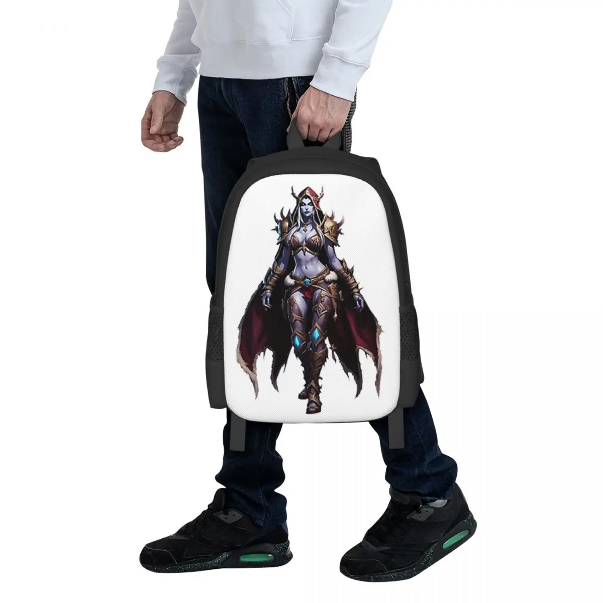

Sylvanas Windrunner World Of Warcraft Student Backpack School Bag Hiking Travel Daypack for Fashion Bookbag Shoulder Bags