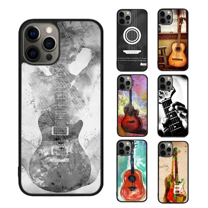 Guitar Instrument Music Phone Case cover For iPhone SE2020 15 16 14 13 Pro Max Coque 12 11 Pro Max For Apple 8 PLUS 7 fundas