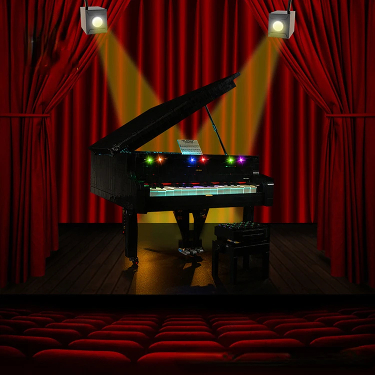 No Building Blocks Lamp Lighting for Grand Piano 21323 IDEAS DIY Toys Gift Only Lighting Set