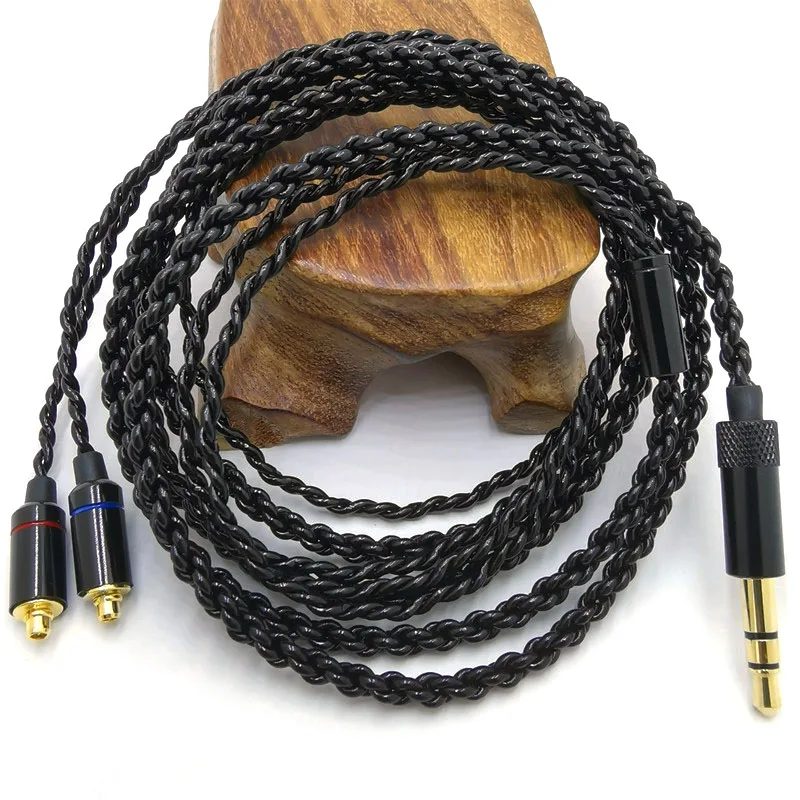 สายเคเบิล MMCX แบบ DIY รุ่น RY-c16 ความยาว 1.2 เมตร ขนาด 3.5 มม. ชุบเงิน สายอัพเกรด 4 เส้น สำหรับซ่อมสายหูฟัง HIFI