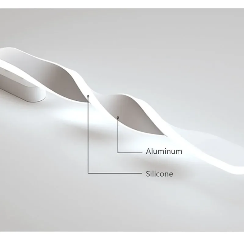 โคมไฟติดผนัง LED ความคิดสร้างสรรค์ที่ทันสมัยสําหรับห้องนอนห้องนั่งเล่นเส้นหมุนไฟผนังตกแต่งบ้าน Sconce โคมไฟ Luster