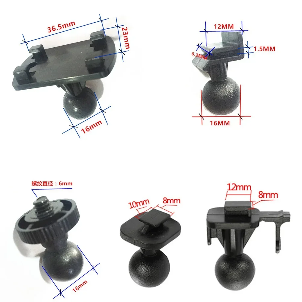 Car Suction Cup For Dash Cam Holder +5 Adapter Car Windshield Rotating Mount For Driving DVR Camera Bracket 1x