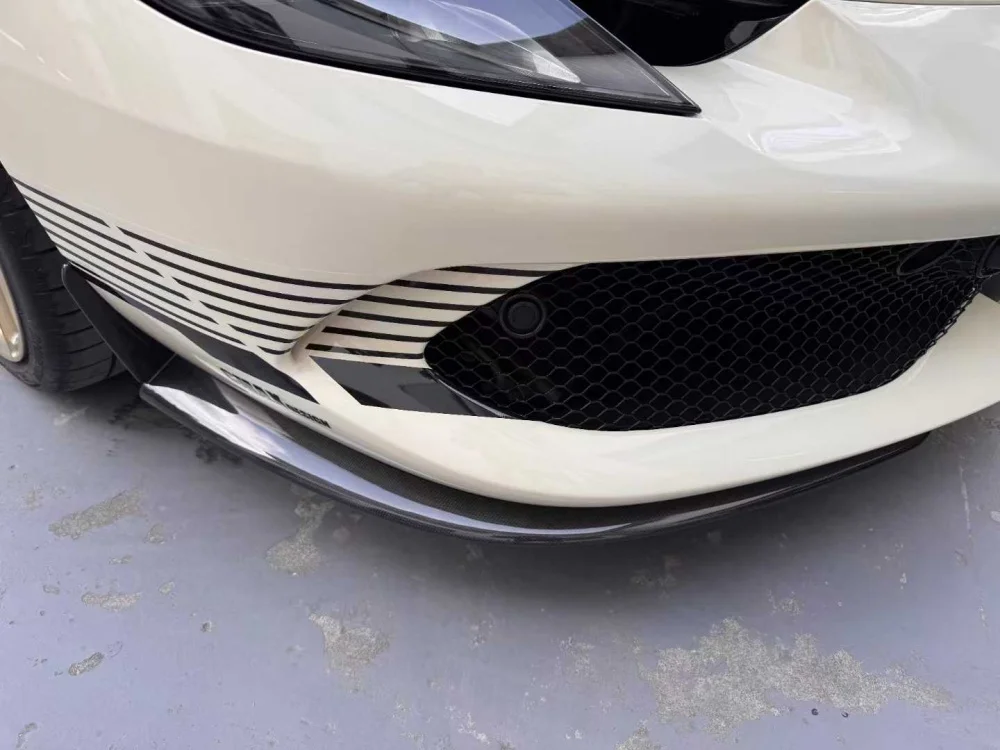 

Used for upgrading Ferrari 296 to a dry carbon fiber front diffuser with corner wind blade body kit