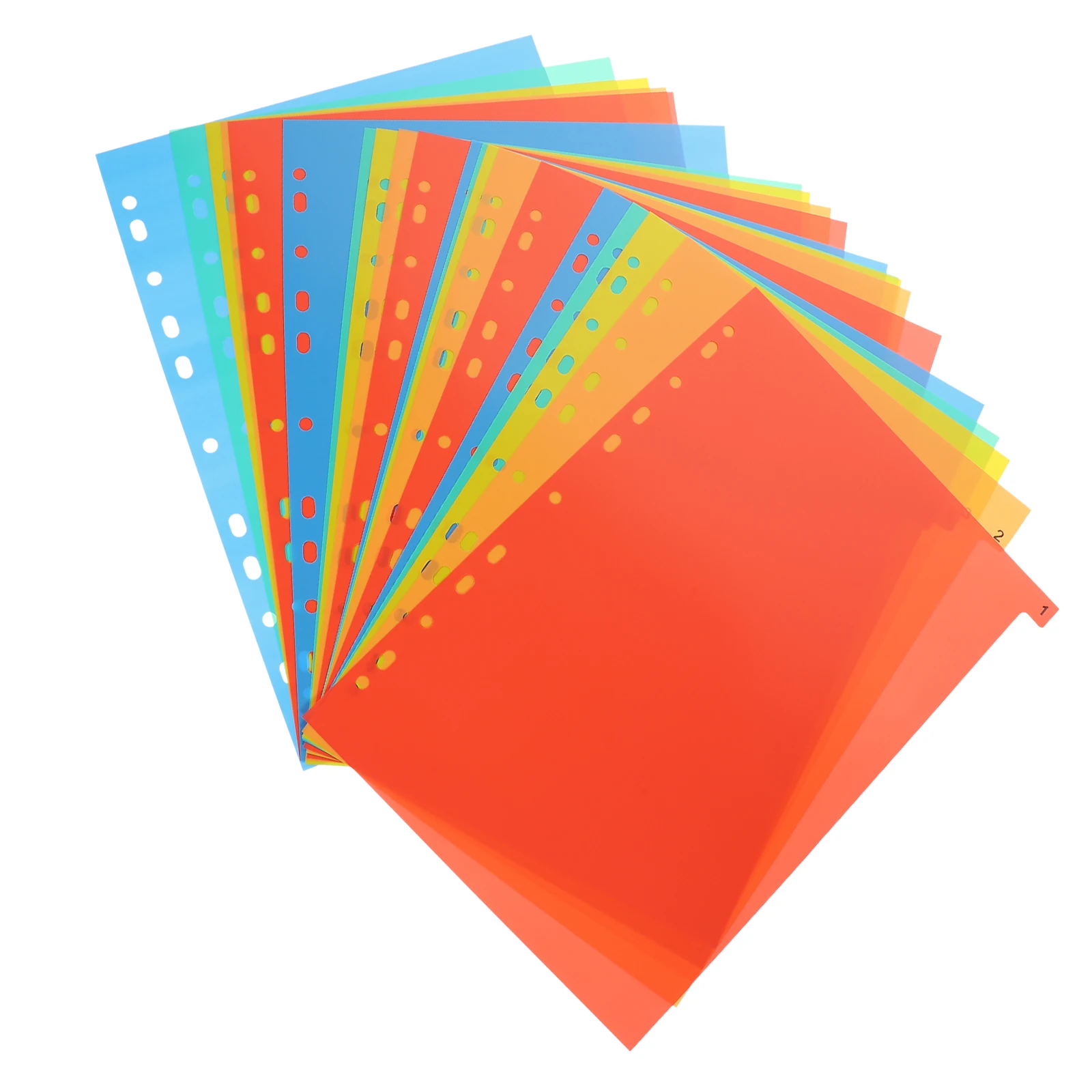 

20 Sheets Index Page Pagination Paper College Supplies Folder Dividers School Binder Partition Plate