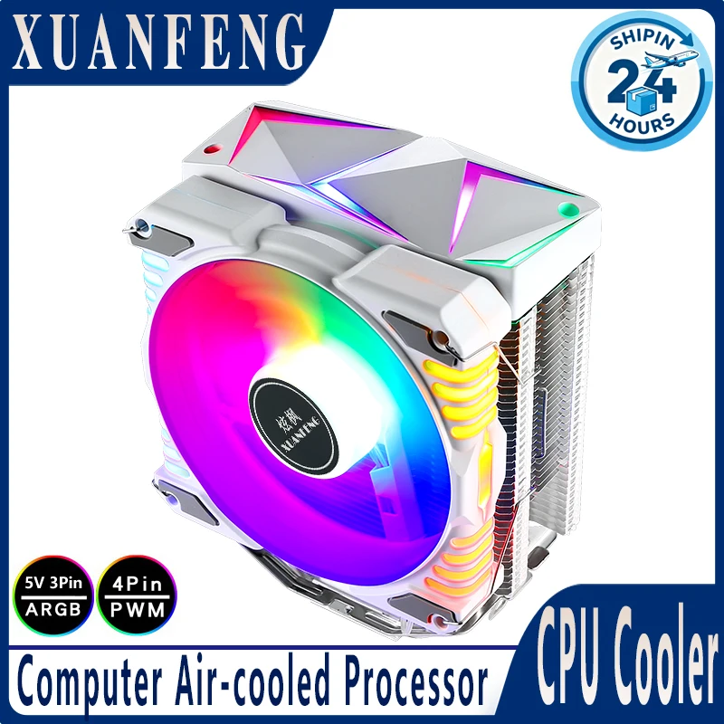 

Вентилятор процессора x79 x99 Кулер ПК ARGB 120 мм вентилятор 4-контактный/ШИМ Радиатор башенного типа 4/6 Тепловая трубка установка LGA115x 2011 2066 1200 1700 AM3 AMD