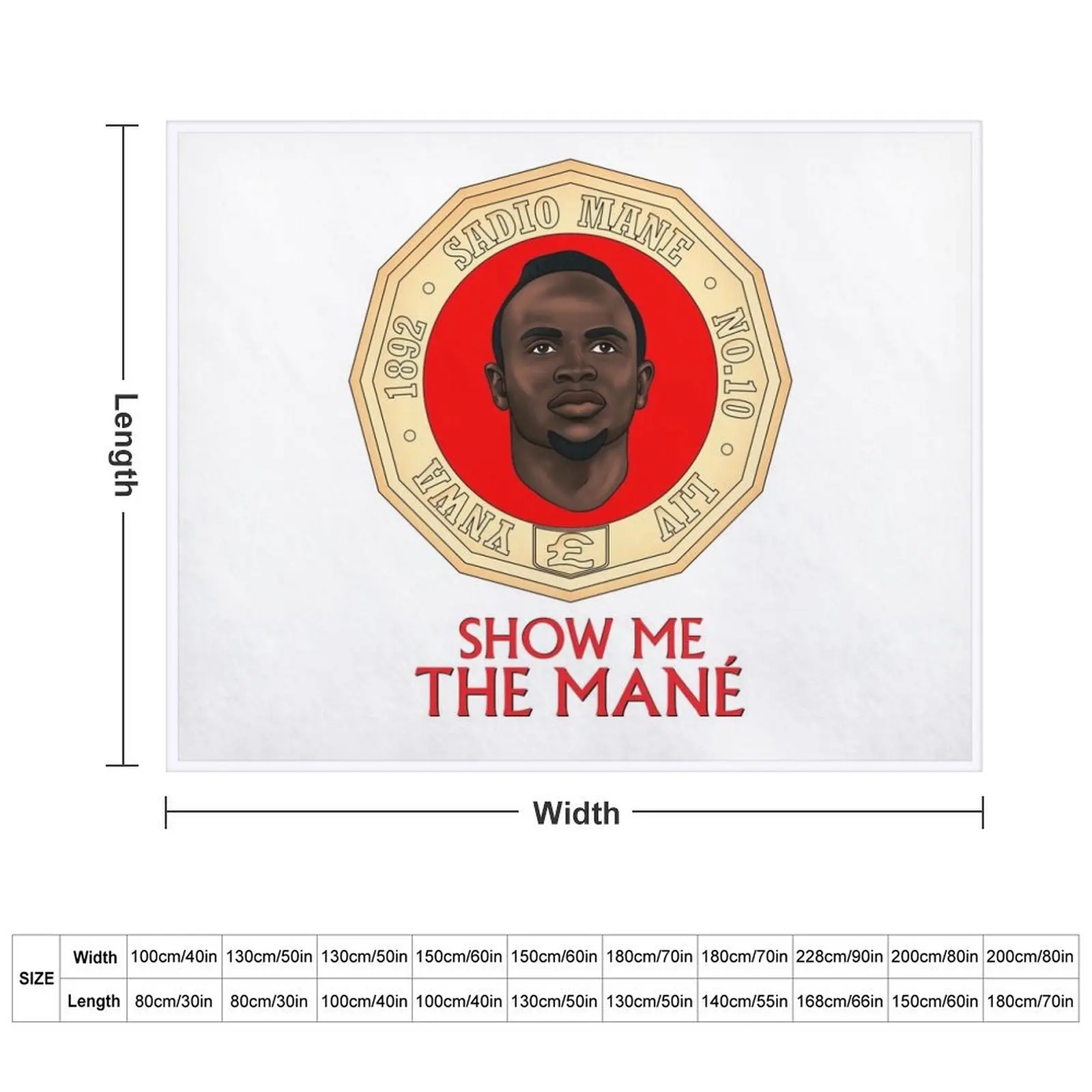 Liverpool Sadio Mane - Show Me The Mane Throw Blanket cosplay anime For Sofa Thin Blankets