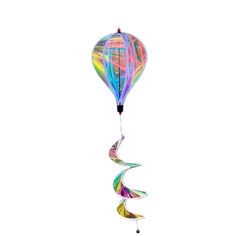 Plastic Hot Air Balloon Spinner Rainbow Color Multistyles Rotating Sequins Pinwheels 40cm Balloon