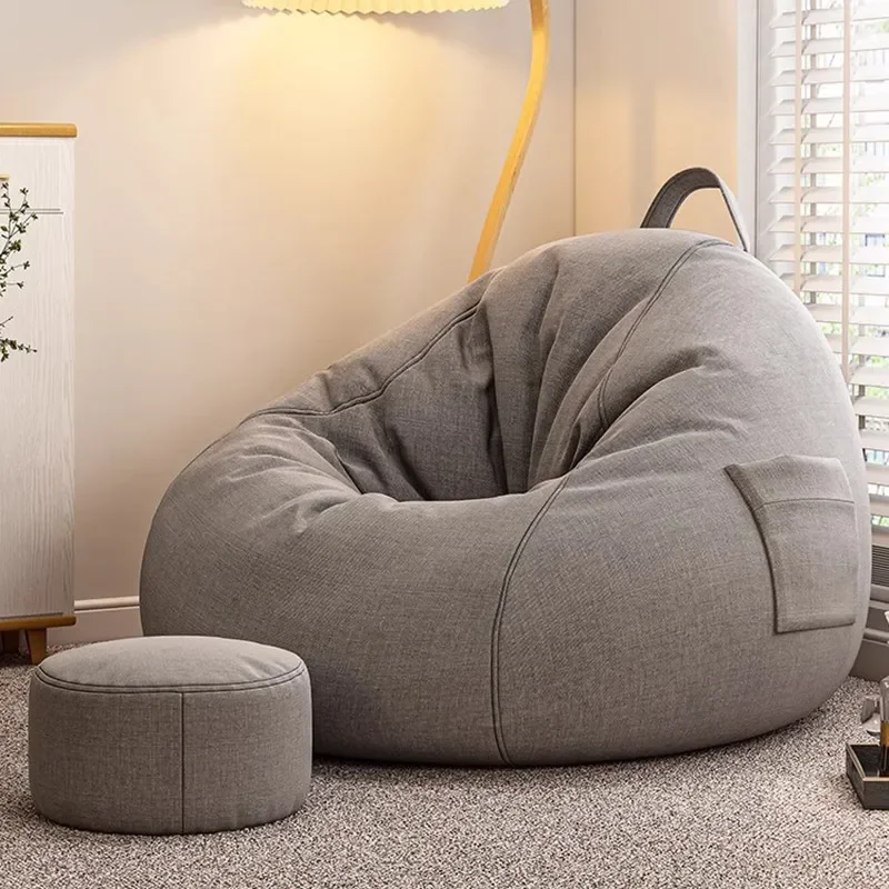 Soft Comfy Bean Bag Sofas Round Hallway European Lazy Bag Circle Bean Bag Sofas Sitting Muebles Para La Sala Hotel Furniture