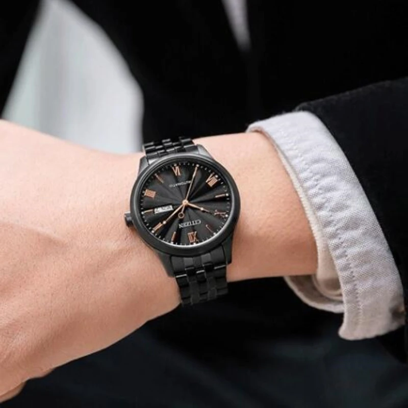Original CITIZEN Automatic mechanical watch Steel strip Calendar Waterproof Men\'s watch NH7505-84EB