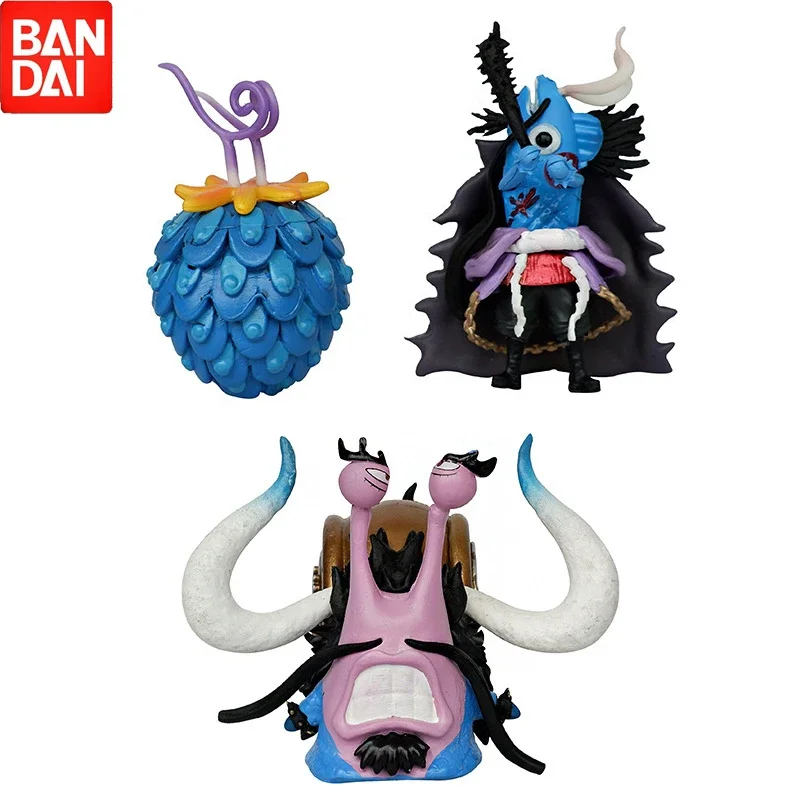 One Piece Figures Luffy Figurine Figuras Anime Action Toys For Kids Stuff Gk Kaido Telephone Worm Fish Fruit Half Animal Set