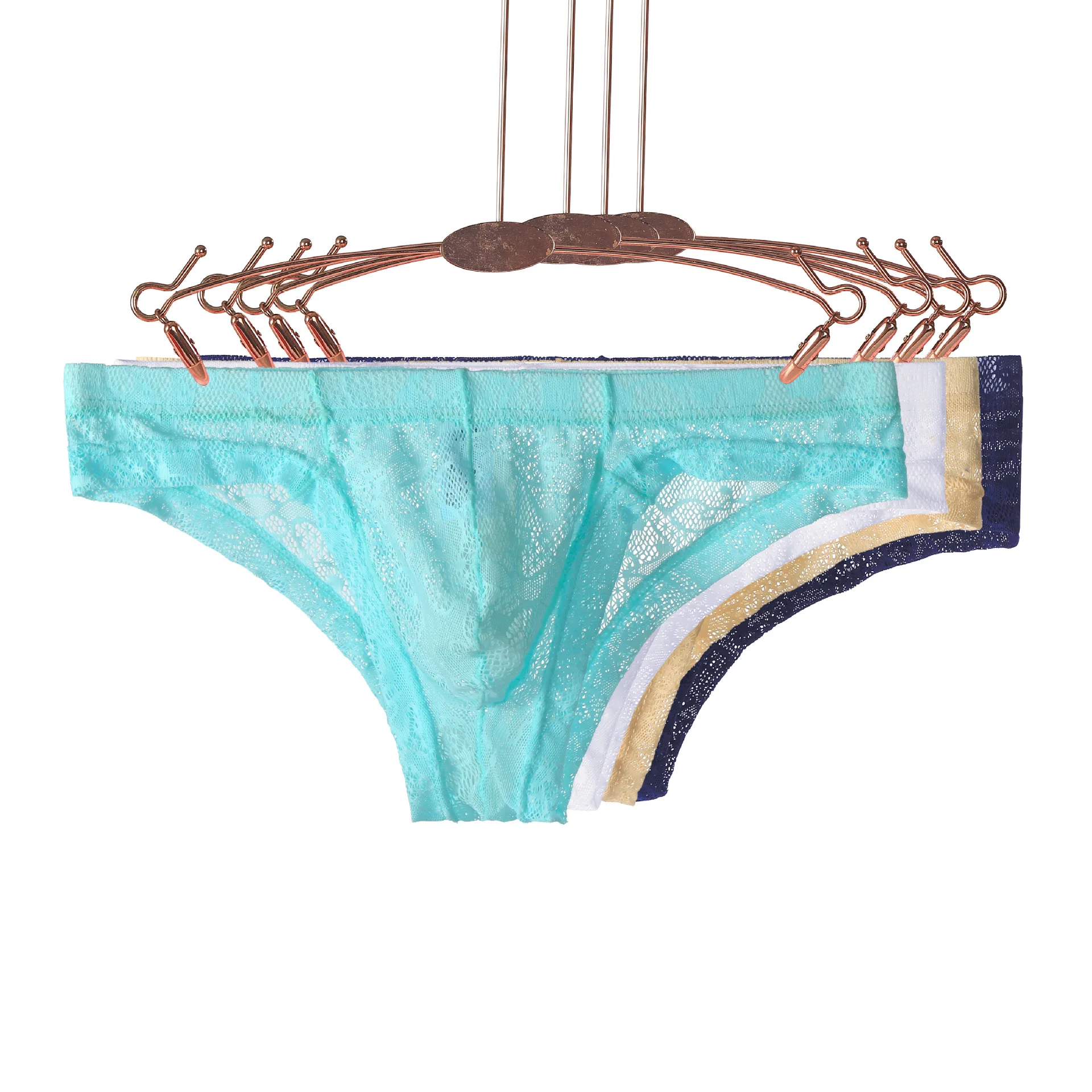 226 men's lace briefs low waist ice silk small boxer panties trendy men's youth pants wholesale 520