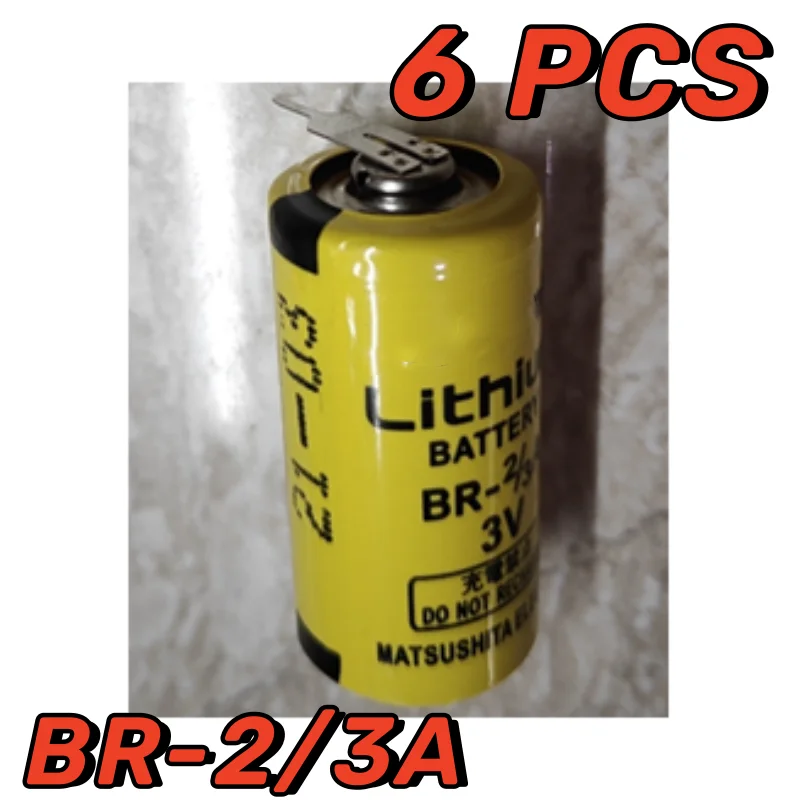 

6PCS Fresh Date Original PLC Battery BR-2/3A 17335 3V 1200mAh Lithium Battery With Pins