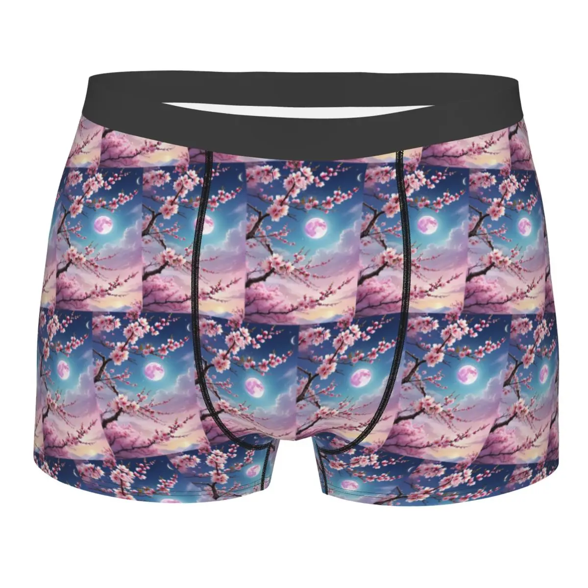 Boxer Underpants Shorts Sakura Cherry Blossom Japanese Flowers Panties Men's Breathable Underwear for Homme Man Boyfriend Gift