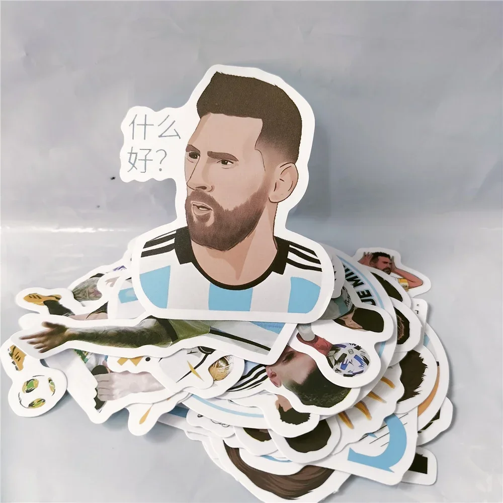 Football Star Popular Character M-Messi Poster Room Decor Wall Stickers Waterproof Self-adhesive Art Wall Sticker No Repeat