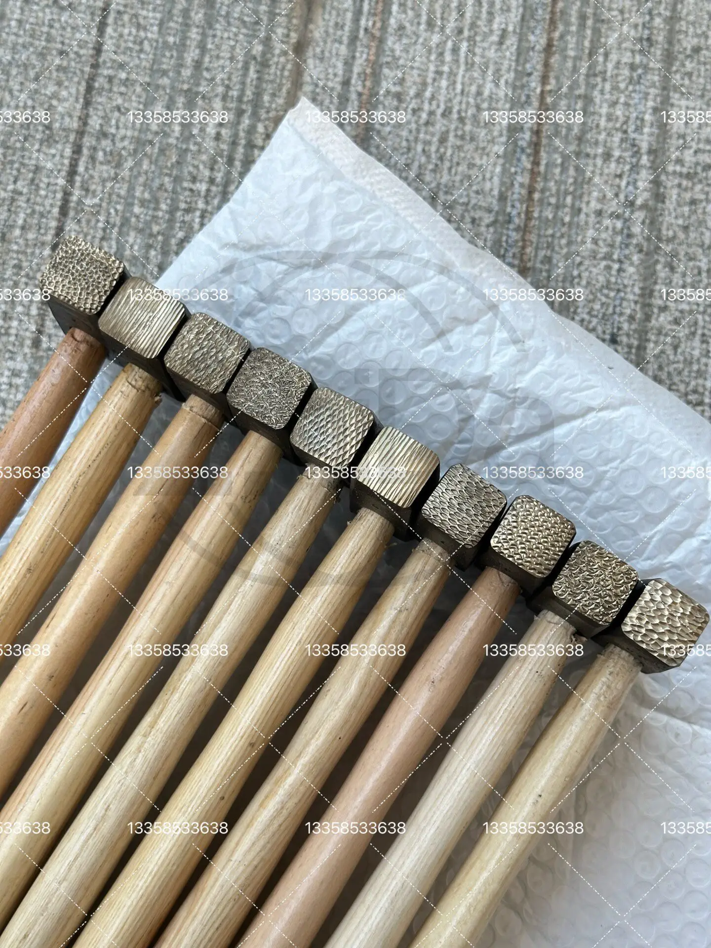 New paper drunk gold fan series texture hammer pattern handmade hammer pattern gold and silver jewelry hammer texture gold tool