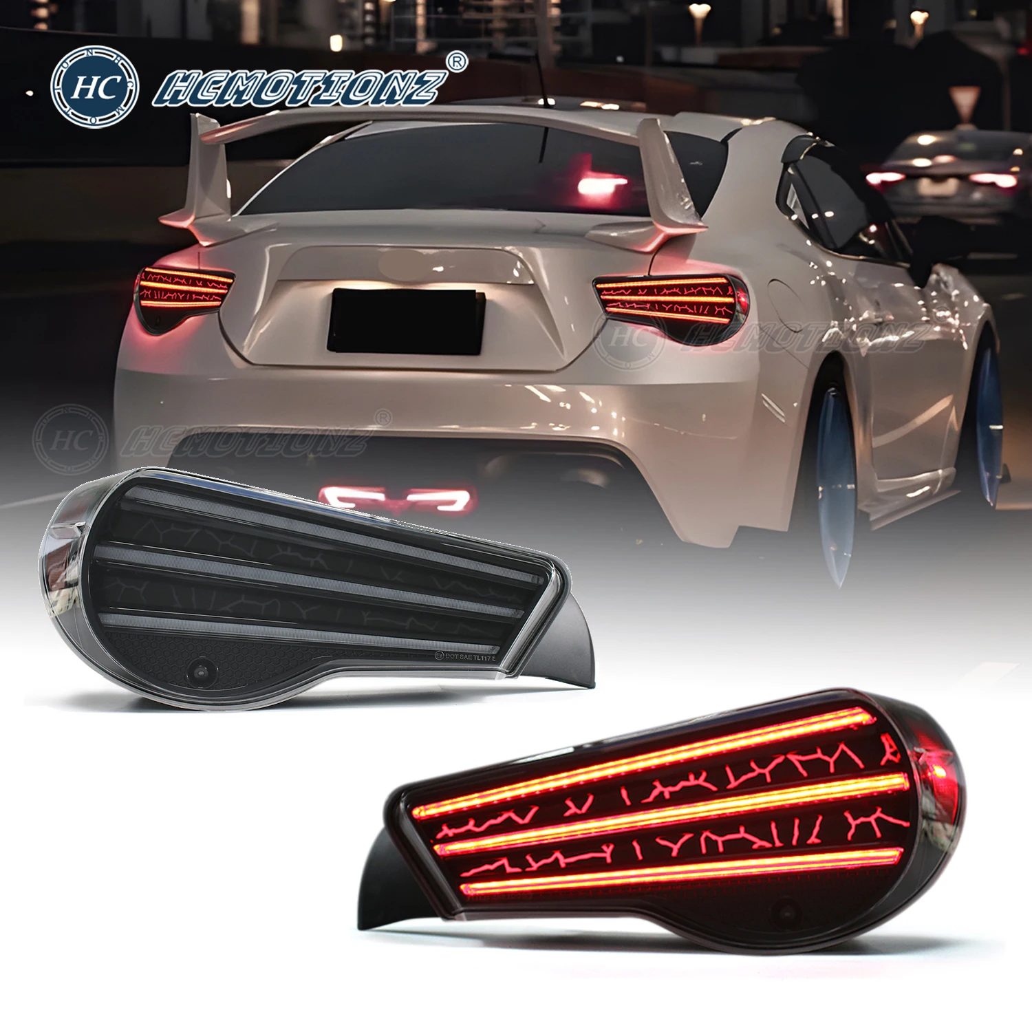 

HCMOTIONZ Tail Light for Toyota GT86 2012-2023 Car Taillamps Assembly BRZ Brake Light Kit Projector Turn Signal