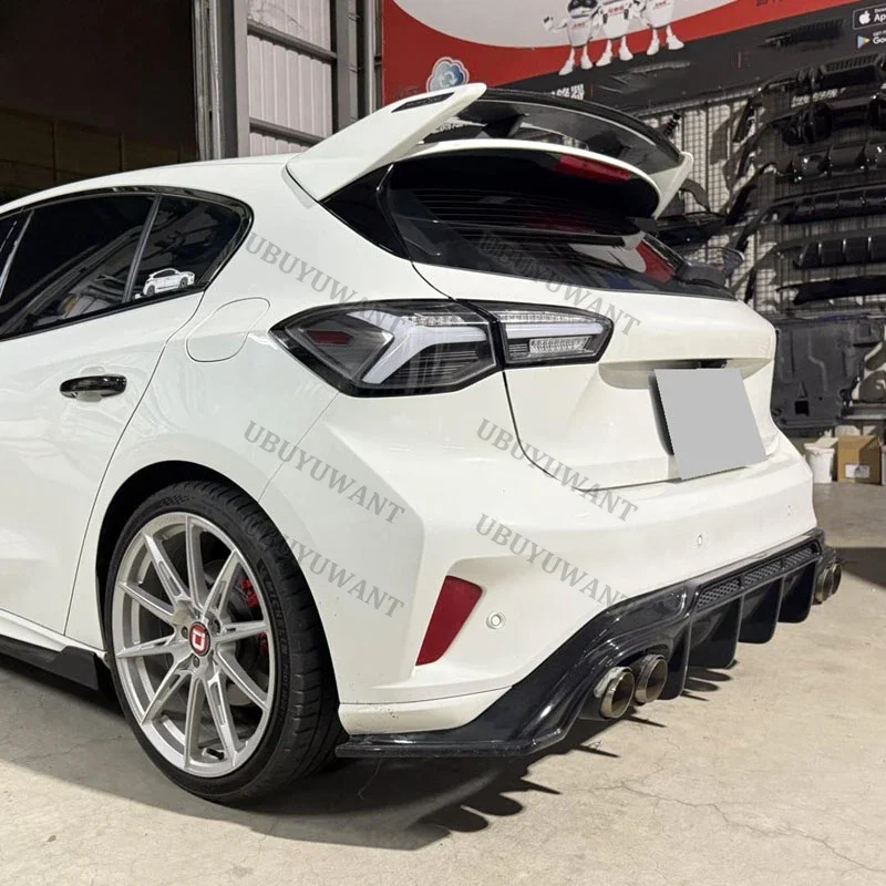 Para Ford Focus MK4 RS ST Line 2019-2022 alerón trasero divisor de labio maletero Exterior alta cubierta trasera tapa ala labio