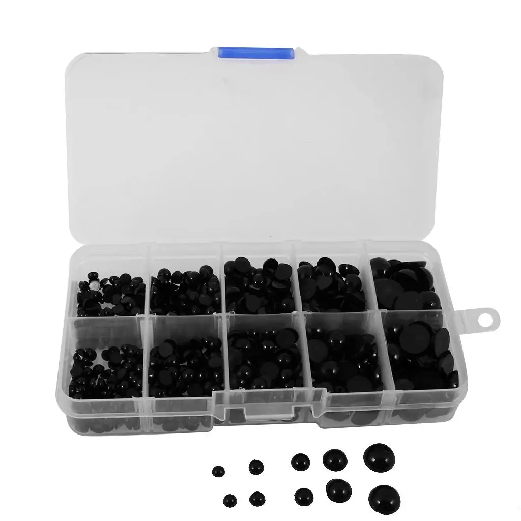 760 piezas muñecas juguete ojos de seguridad accesorios redondos de plástico para