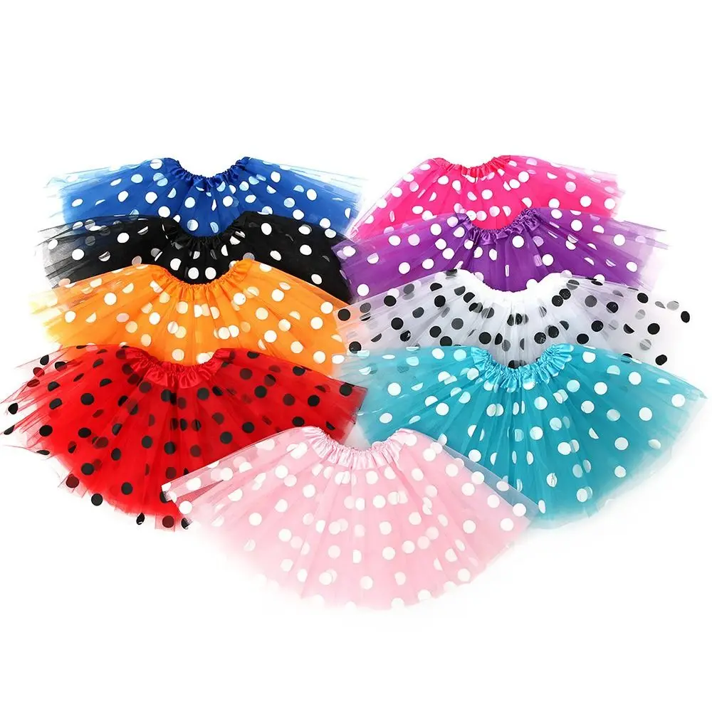 Mode Welle Punkt Tutu Rock Tüll Netting Tanz Rock Bunte Ballett Röcke Baby