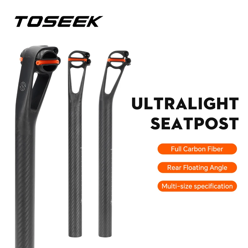

TOSEEK C90 Bicycle SeatPost Mountain/Road Bike Seat Tube Setback 5/25mm 27.2/30.9/31.6mm T800 Carbon Seat Post Ultralight 150g