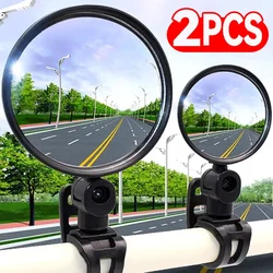 1/2PCS Adjustable Rotate Bicycle Auxiliary Rearview Mirror Handlebar Mount Wide-Angle Convex Mirror Cycling Rear View Mirrors