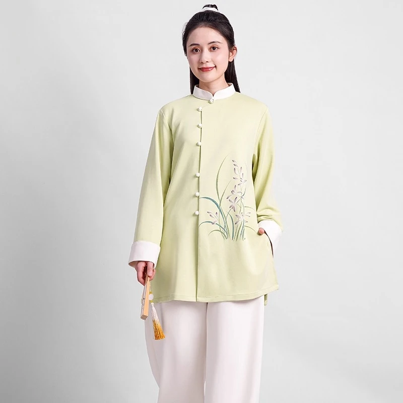Lightweight Breathable Tai Chi Suit Spring Autumn Kung Fu Uniform Loose Fit Linen Blend Martial Arts Clothing Unisex