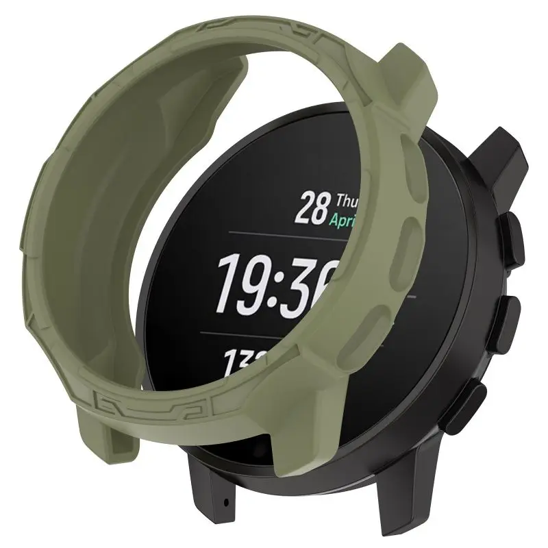 Suunto 9ピークpro用のソフトシリコン保護ケース,スマートウォッチストラップ,透明な保護シェル,アクセサリー