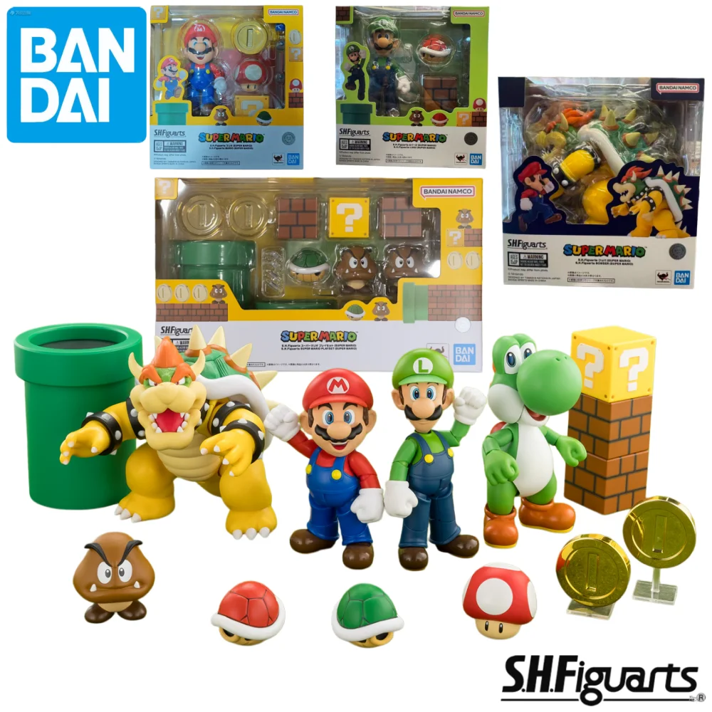 

BANDAI S.H.Figuarts - ‘Plumber’ Game - Model Kit Action Figure Includes Interchangeable Parts Gift for Collector & Game Fans