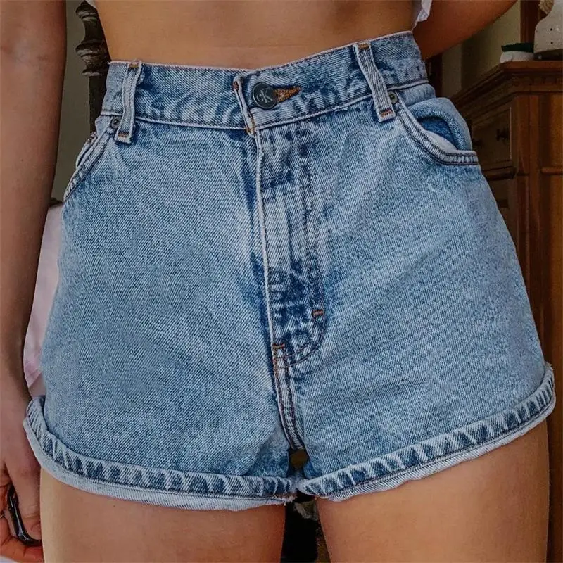 Women's Denim Shorts 2024 Summer New Print Youth Vitality Cool High Waist Fashion Casual Plus Size Shorts