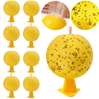Fruit Fly Traps Flying Insects Traps Ball Multifunction Sticky Sphere Trap Citrus Shaped for Indoor Outdoor