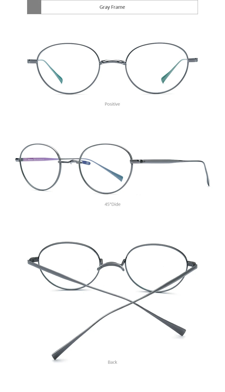 FONEX Titan Brille Rahmen Männer Marke Design Retro Oval Brillen Frauen Vintage Japanische Ultraleicht Hochwertige Brillen 85732 – Detail 11