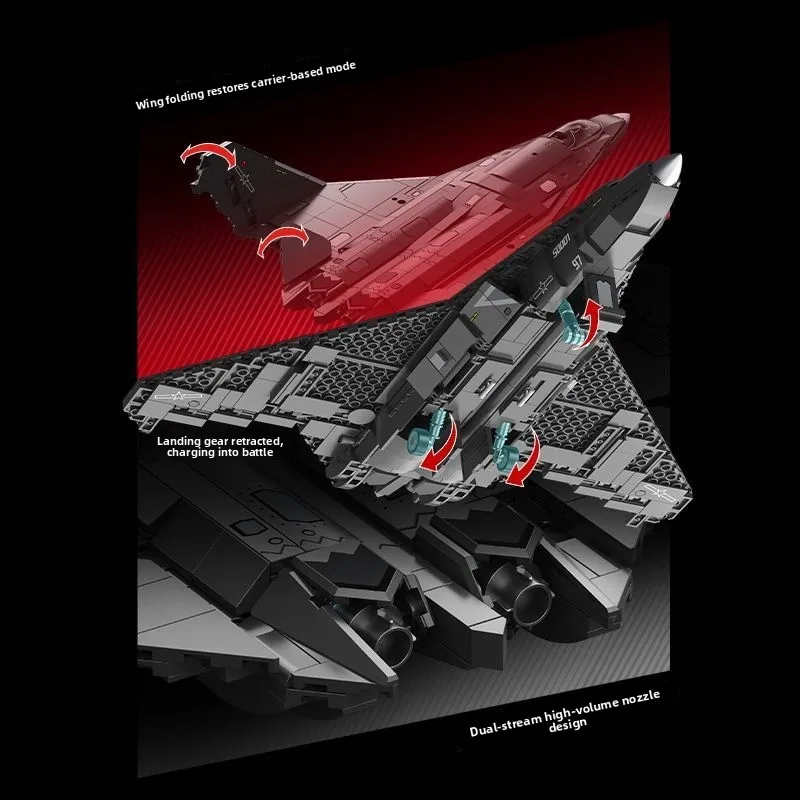 

Sembo Block Sixth Generation J 50 Carrier Fighter Military Assembly Model 202280 Building Block Toy Ornament