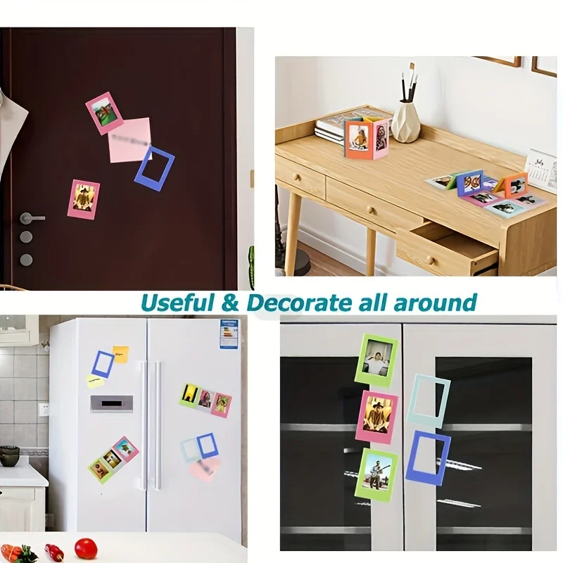 1/5 stücke Retro Magnetische Foto Rahmen für Fujifilm Instax 3 zoll Negative Album Display Halter für Küche Home Decor speicher Geschenke – Detail 18