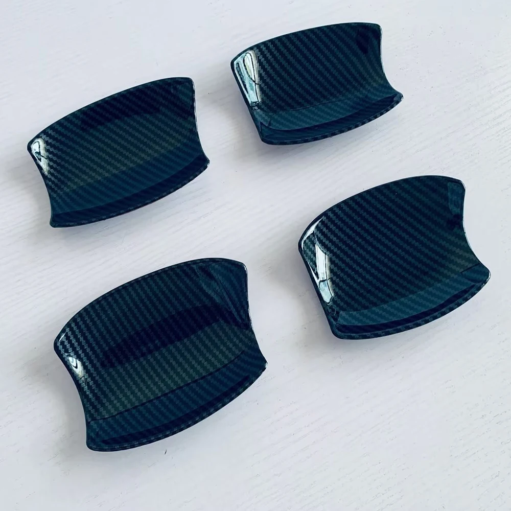 For Mitsubishi outlander 2022 2023 ABS Carbon Door Handle Bowl Cover Trim Decoration Sticker Exterior Accessories Car Styling