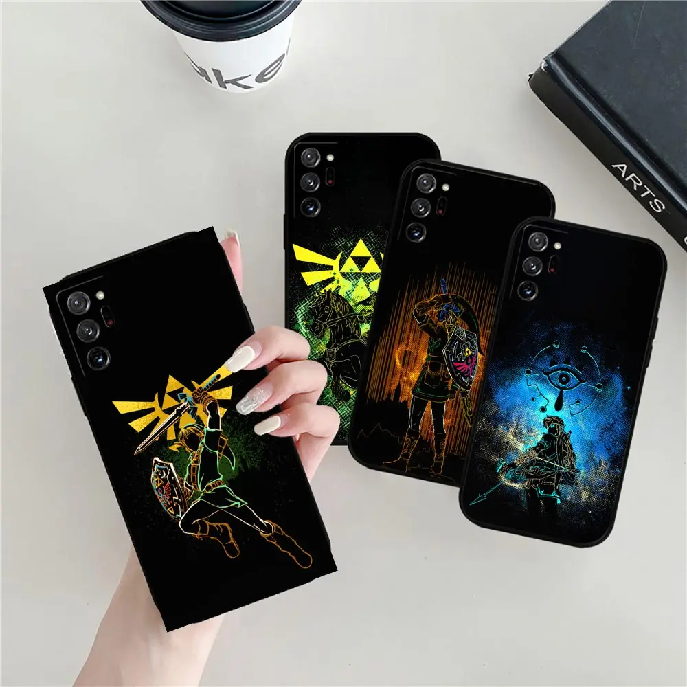 Anime The Legends of Zeldas Case For Samsung Galaxy Note 20 10 Ultra Pro Plus M62 M51 M33 A15 A14 A13 A06 A05S Balck Soft Cover